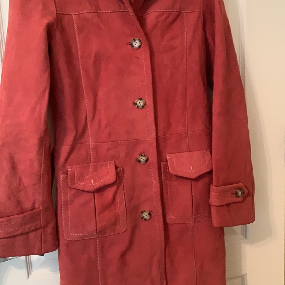 Auth Prada leather suede coat!!! Size 40 It. US 4 - Picture 12 of 16